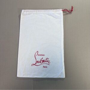 Christian Louboutin White Red Logo Dust Bag – Shoe/Accessory Storage